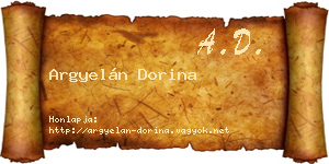 Argyelán Dorina névjegykártya