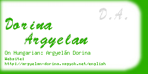 dorina argyelan business card
