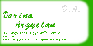 dorina argyelan business card